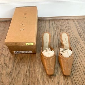 New Unisa Natural Lazy Vegcal Mule Slide Size 5.5